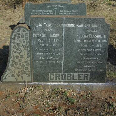 GROBLER Petrus Jacobus 1887-1953 & Helena Elizabeth BARNARD 1897-1953