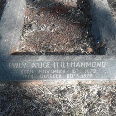 HAMMOND Emily Alice 1879-1935