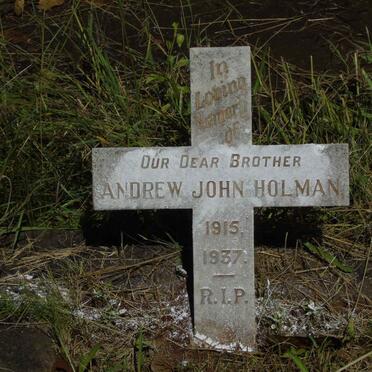 HOLMAN Andrew John 1915-1937
