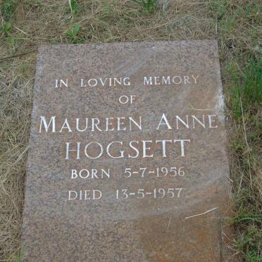 HOGSETT Maureen Anne 1956-1957