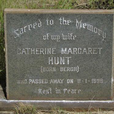 HUNT Catherine Margaret nee BERGH -1939