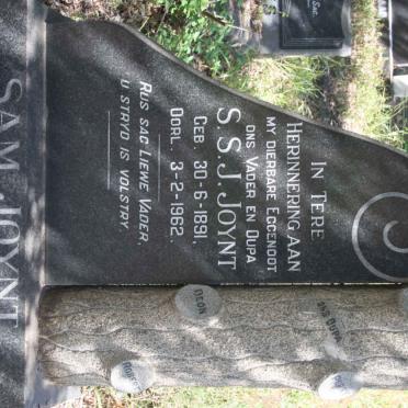 JOYNT S.S.J. 1891-1962