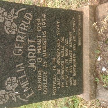JORDT Emelia Gertrud 1934-1934
