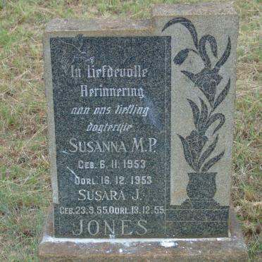 JONES Susanna M.P. 1953-1953 :: JONES Susara J. 1955-1955