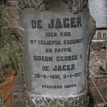 JAGER Gideon George H., de 1891-1937
