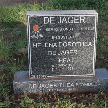 JAGER Helena Dorothea, de 1963-1963
