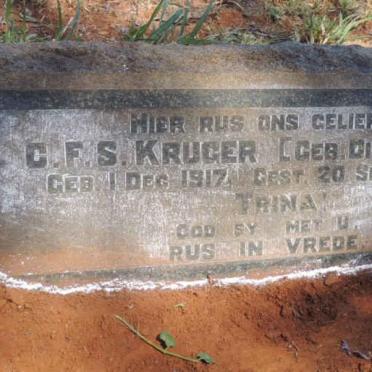 KRUGER C.F.S. nee DIEPERINK 1917-1943
