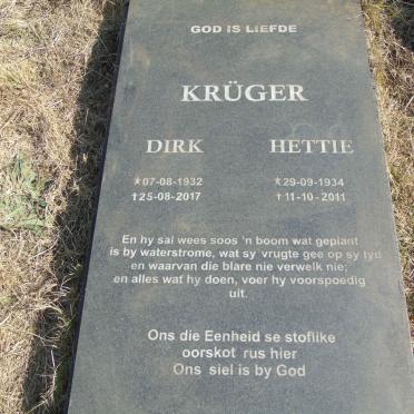 KRUGER Dirk 1932-2017 &amp; Hettie 1934-2011