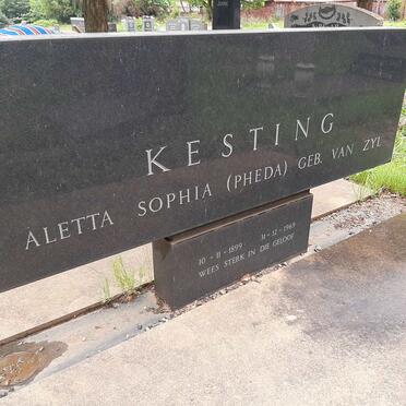 KESTING Aletta Sophia nee VAN ZYL 1899-1969