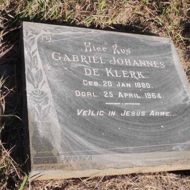 KLERK Gabriel Johannes, de 1880-1964