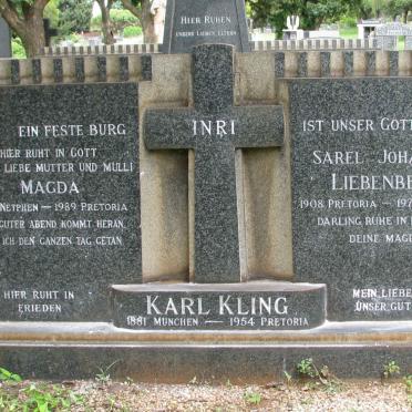 KLING Karl 1881-1954 :: LIEBENBERG Sarel Johannes 1908-1977 &amp; Magda 1909-1989