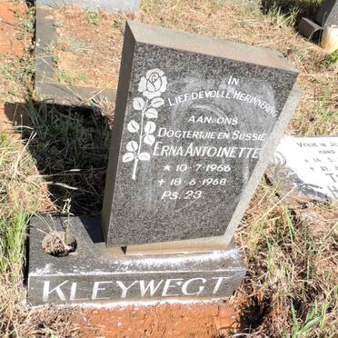 KLEINWEGT Erna Antoinette 1966-1968