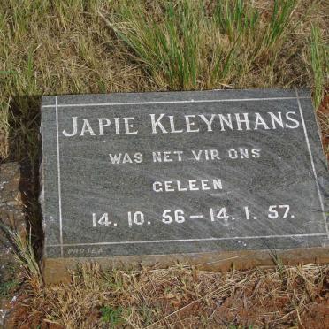 KLEYNHANS Japie 1956-1957