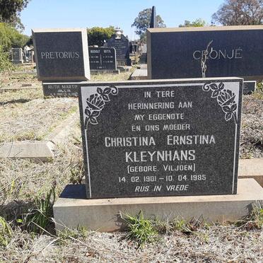 KLEYNHANS Christina Ernstina nee VILJOEN 1901-1985
