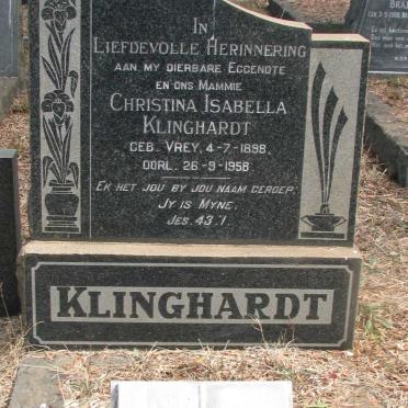 KLINGHARDT Christina Isabella nee VREY 1898-1958 :: LOUW Eugen Kurt 1952-1977 _1