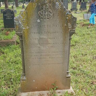 KNOTT Jacoba Elizabeth Maria nee DEVLAMINGH 1856-1924