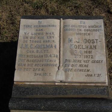 KOELMAN J.H.G. 1872-1938 &amp; M.J. OOST- 1881-1972