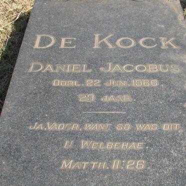 KOCK Daniel Jacobus, de -1966
