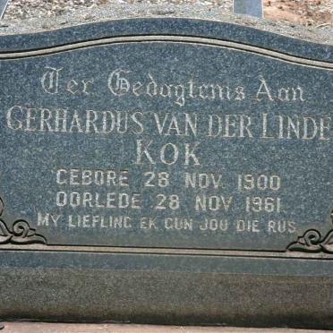 KOK Gerhardus Van Der Linde 1900-1961