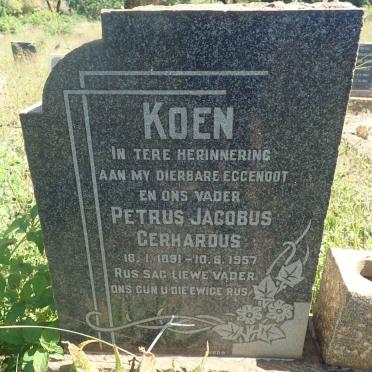 KOEN Petrus Jacobus Gerhardus 1891-1957