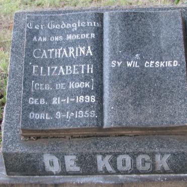 KOCK Catharina Elizabeth, de DE KOCK 1898-1959