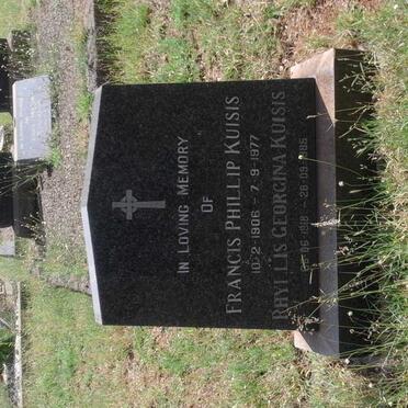 KUISIS Francis Phillip 1906-1977 &amp; Phyllis Georgina 1918-1985