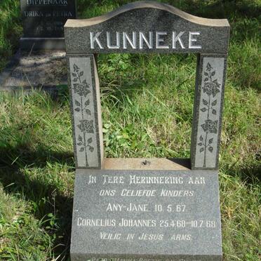 KUNNEKE Any-Jane -1967 :: KUNNEKE Cornelius Johannes 1968-1968