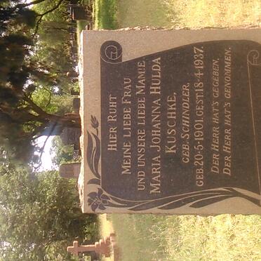 KUSCHKE Maria Johanna Hulda nee SCHINDLER 1901-1937