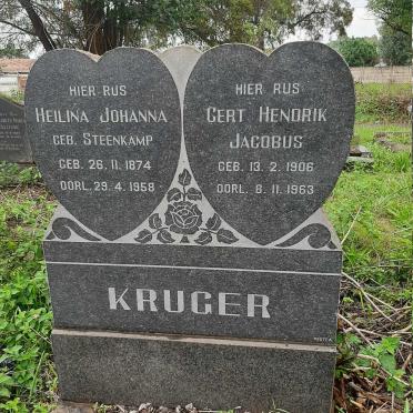 KRUGER Heilina Johanna nee STEENKAMP 1874-1958 :: KRUGER Gert Hendrik Jacobus 1906-1963