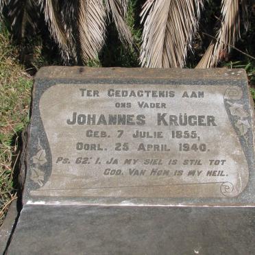 KRUGER Johannes 1855-1940