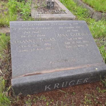 KRUGER Johannes Tobias 1892-1964 &amp; Anna Catharina v.d. WALT 1886-1971