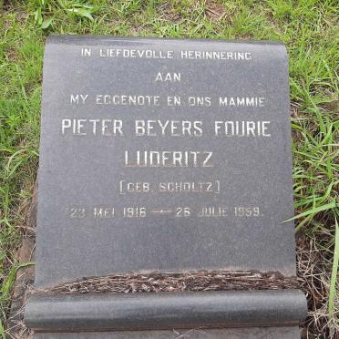 LUDERITZ Pieter Beyers Fourie nee SCHOLTZ 1916-1959