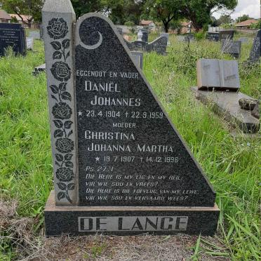 LANGE Daniel Johannes, de 1904-1959 &amp; Christina Johanna Martha 1907-1996