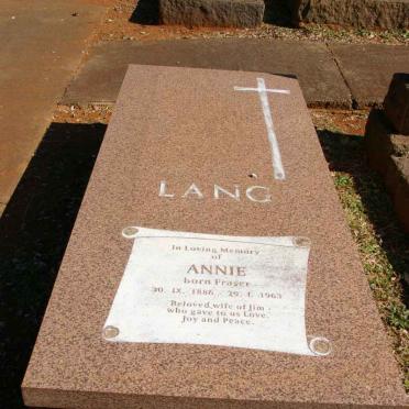 LANG Annie nee FRASER 1886-1963