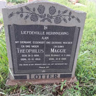 LOTTER Theophilus 1898-1958 &amp; Maggie BLIGNAUT 1902-1989