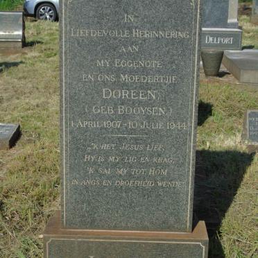LOUW Doreen nee BOOYSEN 1907-1944
