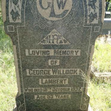 LAMBERT George Willock -1932