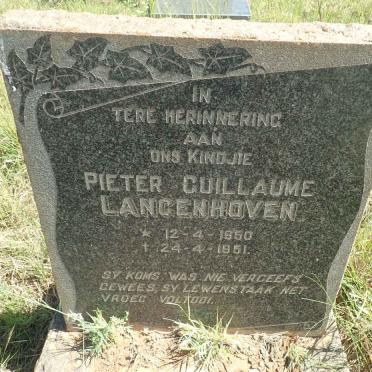 LANGENHOVEN Pieter Guillaume 1950-1951