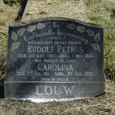 LOUW Rudolf Petrus 1911-1961 &amp; Carolina 1911-1988