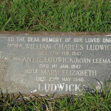 LUDWICK William Charles -1947 & Antje LEEMANS -1947 :: LUDWICK Mary Elizabeth -1946