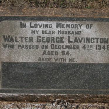 LAVINGTON Walter George -1948