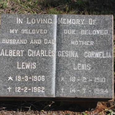 LEWIS Albert Charles 1906-1962 &amp; Gesina Cornelia 1910-1994