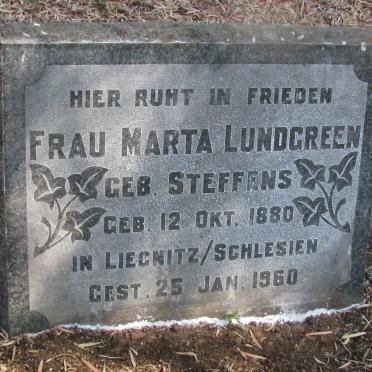 LUNDGREEN Marta nee STEFFENS 1880-1960