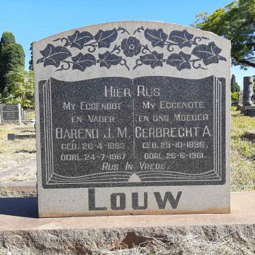 LOUW Barend J.M. 1893-1967 &amp; Gerbrecht A. 1896-1961