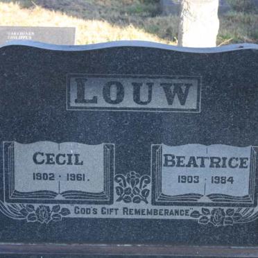 LOUW Cecil 1902-1961 &amp; Beatrice 1903-1984