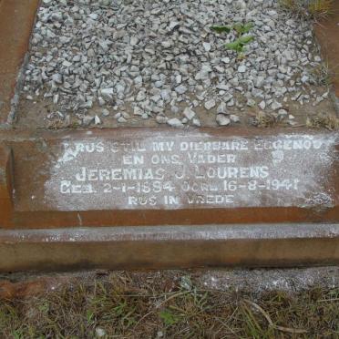 LOURENS Jeremias J. 1884-1941