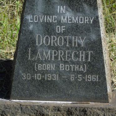 LAMPRECHT Dorothy nee BOTHA 1931-1961