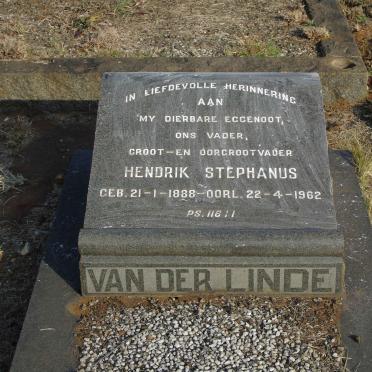 LINDE Hendrik Stephanus, van der 1888-1962