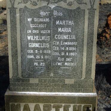 MAARTENS Wilhelmus Cornelius 1889-1953 & Martha Maria Cornelia LOMBAARD 1894-1967