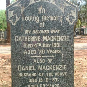 MACKENZIE Daniel -1937 &amp; Catherine -1931